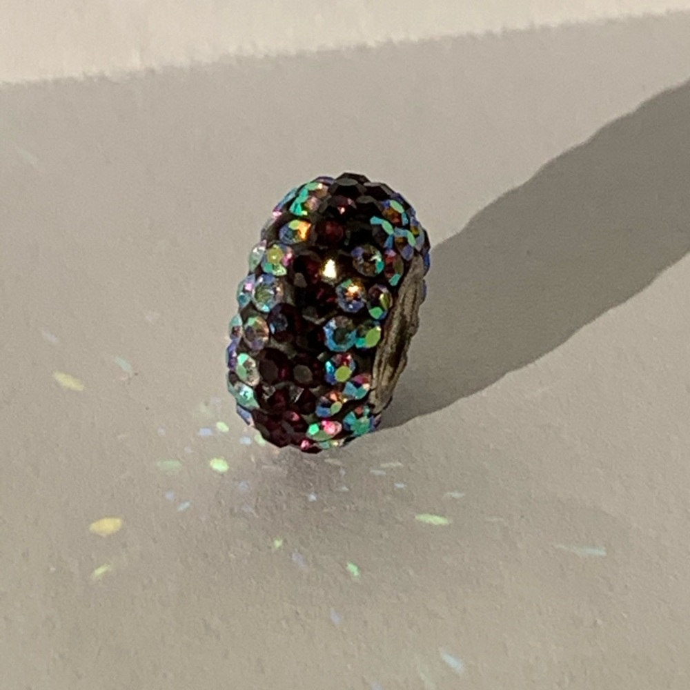 Purple and Crystal Pave Pandora Charm